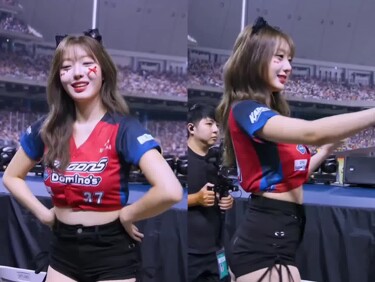 (한국야동) 존예 치어리더 엉밑살