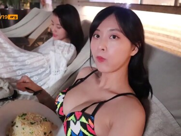 (한국야동) BJ미모 야광 비키니입고 여름밤 호캉스