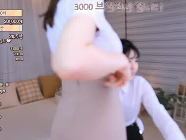 (한국야동) 오지림&엘리 레즈 팬방중 잠깐 얼공